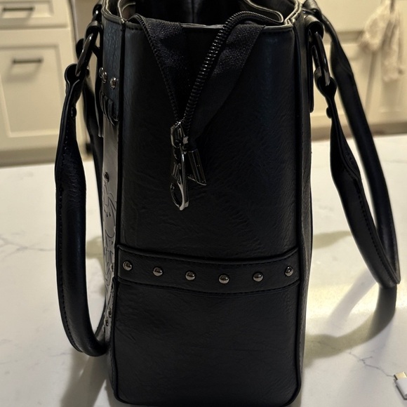Elegant Black Embellished Tote Bag Excellent condition - Picture 3 of 7
